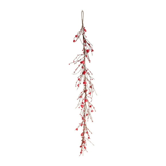 Decoración Del Día de San Valentín Simulación de las Uvas de las Bayas 150 cm Fruta Roja, Decoraciones de Pared para la Corona de la Sala de Estar Chimenea Manto Ornamento de la Boda de la Fiesta de P