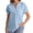 ZLight blue, variant on Linen Tops for Women Linen Tops Short Sleeve Linen Tops Short Sleeve Tops Beach Vacation Outfits Button Up T-shirts Linen Shirt Women Flowy Tops Womens Summer Tops Summer Clothes Purple L