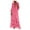 Pink, variant on Odeerbi Boho Dress Tassel Dress Lace Maxi 2025 Casual Bohemian Large Size V-Neck Solid Color Lace Tassel Long Dress