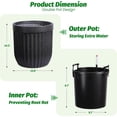 thumbnail image 3 of 14.5"/23"/31" Tall Planter with a Water Level Monitor, Self Watering System and Wheels, Medium Flower Pots for Living Room, Bedroom Office, Patio, Porch, Garden, 3 of 8