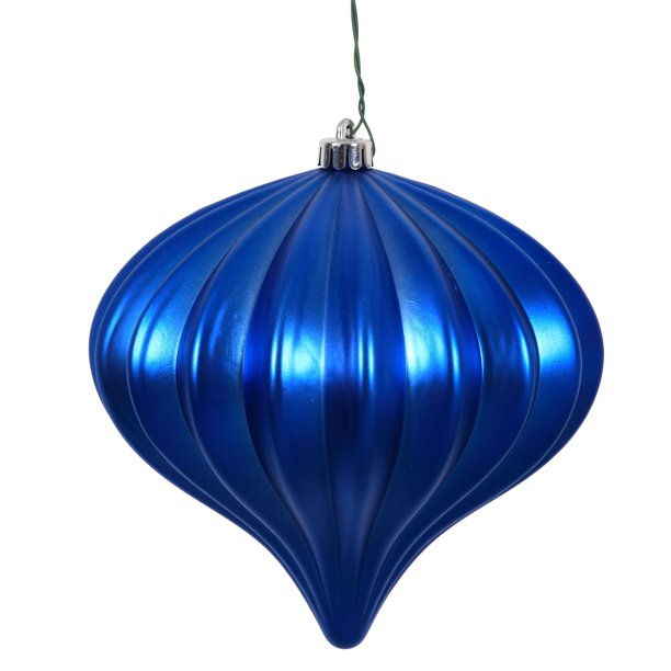 Vickerman 386439 5.7" Blue Matte Onion Christmas Tree Ornament (3