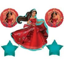 5 Piece ELENA OF AVALOR Turquoise Happy Birthday Party Balloons Decoration Supplies Disney Show