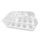 thumbnail image 1 of Organizador de huevos para refrigerador Temporizador de frescura Huevera Contenedor de huevos de cocina para 1 capa y transparente, 1 of 9