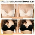 thumbnail image 4 of Nimiah Thick Bra Pads Inserts, 2 Pairs Removable Breast Enhancers Push Up Bra Cups Paddings,Black, 4 of 5