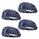 thumbnail image 1 of Diademas anchas para mujeres, bandas para la cabeza Boho Bandeau, envolturas para la cabeza de entrenamiento, envolturas para el cabello elásticas y antideslizantes, 1 of 5