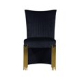 thumbnail image 3 of Theo Dining Chair Set of 2, Retro Midnight Black Velvet, Gold Metal, 3 of 7