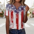 thumbnail image 6 of HEILAU American Flag Graphic T Shirts for Women 4th of July Short Sleeve T Shirt V Neck Top Casual Shirt Patriotic Tops, 6 of 6
