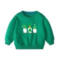 thumbnail image 4 of LIaqionyy Girl's St Patrick's Day Tops Kids Casual Long Sleeve Crewneck Pullover Cute Shamrock Graphic Clothes 2-10Y, 4 of 5