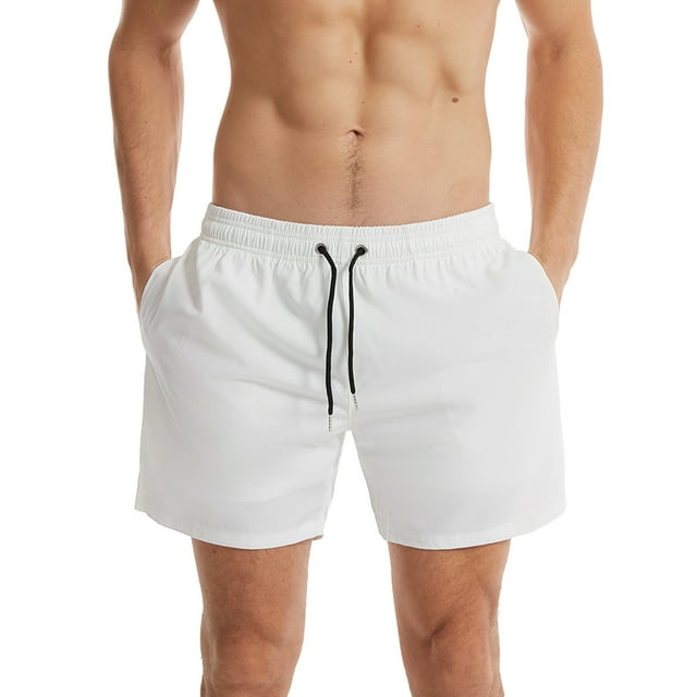 AherBiu Workout Shorts for Men Athletic Gym Running Shorts with Pockets Quick Dry Lightweight Stretchy Shorts Summer Drawstring Shorts