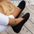 thumbnail image 4 of Women’s Knit Flats Slip On Casual Round Toe Comfort Lightweight Walking Shoes, 4 of 6