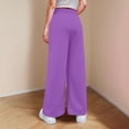 thumbnail image 6 of VV AVEORS Teen Girls Barrel Sweatpants High Waisted Fleece Baggy Casual School Sweat Pants With Pockets For Teen Girls Purple 140, 6 of 9