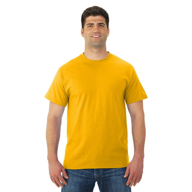 Jerzees Mens DRI-POWER Active Short Sleeve Crew T-Shirt, 5X, Gold