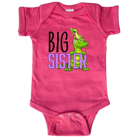 

Inktastic Big Sister with Cute Alligators Gift Baby Boy or Baby Girl Bodysuit