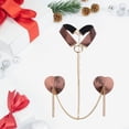 thumbnail image 1 of Cadena para el pecho,Fiesta de cadenas corporales con forma de corazón y pezoneras,Cadena para el pecho de mujer de cuero sintético práctica,Pegatinas para cubrir el pecho,moda, 1 of 8