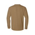 thumbnail image 2 of Men's Retro Shirt Vintage Style Stand Collar Long Sleeve Shirts Fashion Native Pattern Button Blouse Hawaiian Beach Top Khaki A XXL, 2 of 6