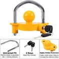 thumbnail image 5 of Cerradura antirrobo para remolque, cerradura para remolque, cerradura universal para caravana, cerradura para remolque, cerradura de enganche de bola para barco y caravana, 2 llaves (amarillo), 5 of 5