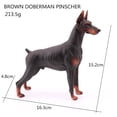 thumbnail image 2 of Milisten Figurine de Chien Statique Réaliste Modèle Domberman Statue Animal pour Bureau (Marron), 2 of 5