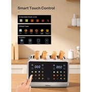 4 Slice Toaster, Touchscreen & Dual Independent Control Panel