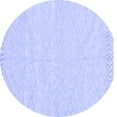 thumbnail image 1 of Ahgly Company Machine Washable Indoor Round Solid Blue Modern Area Rugs, 3' Round, 1 of 4