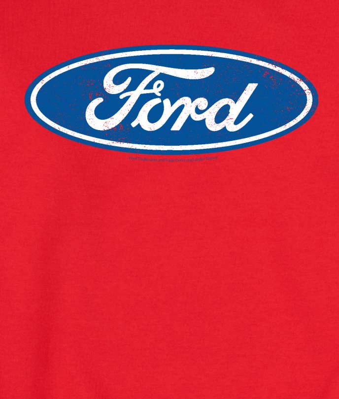 Ford - Ford Full Color Logo - Men's Crew Fleece Pullover Sweatshirt