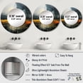 thumbnail image 4 of Designart "Bold Storm Dark Drama Unleashed I" Grand Miroir Rond Gris - Miroir Rond Décor Mural - Miroir Rond Traditionnel Imprimé 36 Pouces x 36 Pouces Pouces, 4 of 5