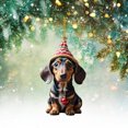 thumbnail image 5 of (A-3) coche perro salchicha navideño plano para interior coche, 5 of 5