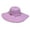 Purple, variant on Straw Big Rim Hat w/ Beads - Pink -HT-M231PK