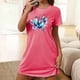 thumbnail image 1 of Camisón corto de mujer, vestido de largo medio con estampado de moda, camisón corto extragrande de mujer, camisón de manga corta con estampado de pecho a la moda, camisón de mujer, 1 of 5