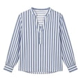 thumbnail image 5 of ClodeEU Women's Stripe V Neck Long Sleeve Blouse,Casual Loose Business Shirt ,Women's Plus L, 5 of 7