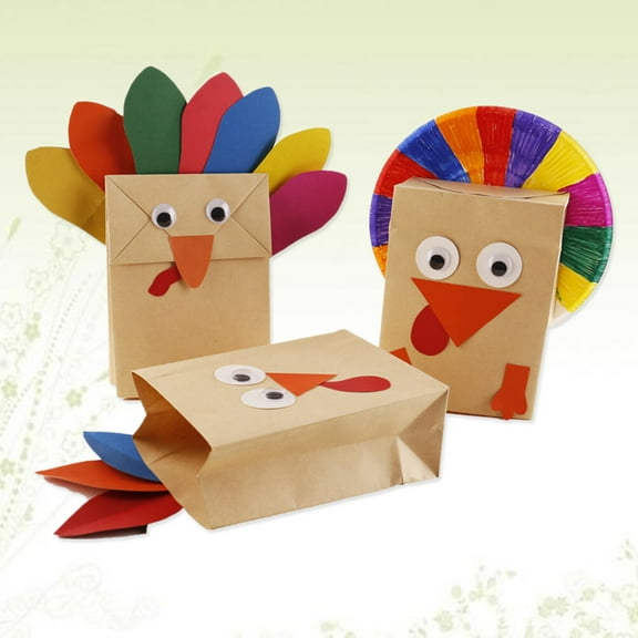 Masteelf Multi Color Thanksgiving DIY Crafting Materials Made of Paper for Kids Educational Fun 3PCS