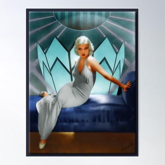 Jean Harlow Poster Wall Art, Modern Wall Decor For Living Room Bedroom, 8x12 UNFRAMED