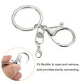 thumbnail image 4 of Uxcell Key Chain Rings Lobster Claw Clasps Keyring for DIY, Silver 10 Pack, 4 of 5