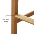 thumbnail image 6 of Plank+Beam 30" Bar Stool, Set of 2 Solid Wood Modern Kitchen Stools, Saddle Seat Backless Bar Height Chair with Metal Footrest, Pecan, 6 of 10