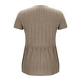 thumbnail image 6 of Levmjia Womens Fashion Maternity Tops Loose Solid Color Short Sleeve T-Shirt Casual Blouse Pullover Polyester Soft Comfortable Round Neck Daily Wear Spring Summer, 6 of 8