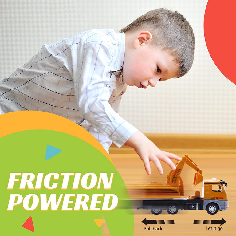 IZRIZR Friction Powered Construction Vehicle Toys, 2-Pack Set photo 4