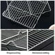 thumbnail image 5 of Estante de la parrilla de acero inoxidable Antiscalding Surround Soporte para horno de la casa de hornear rectangular estante de drenaje de aceite, 5 of 8