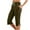 Coffee22/A, variant on oqasdz Women Fashionable Solid Color Comfortable Mid Waist Calf Length Pants Trousers Slacks Leisure Female Dailywear