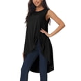 thumbnail image 4 of INSPIRE CHIC Women's High Low Hem Sleeveless Tunic Top Crewneck Dressy Casual Shirts, 4 of 6