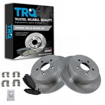 TRQ Rear Brake Pad & Rotor Kit Brake Pads Brake Rotor Ceramic Fits Select 2005-2009 Subaru Legacy Outback