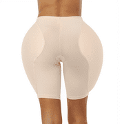 BIMEI Seamless Hip and Butt Padded Shapewear Butt Lifter Panties Hip Enhancer for Women,One-Piece Shorts,Beige,L