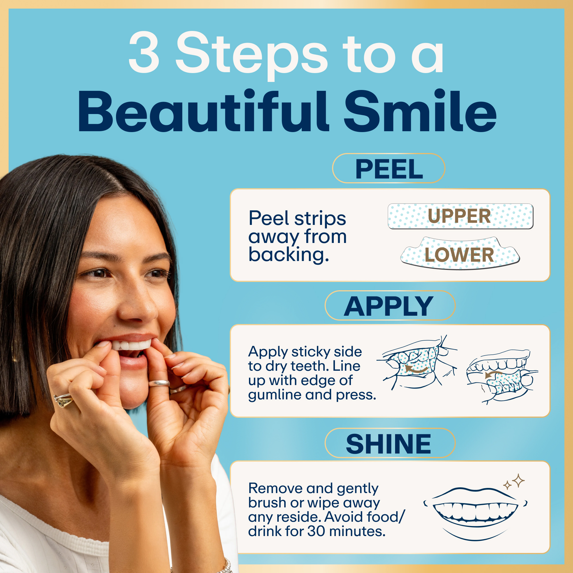 Lumineux Enamel-Safe Teeth Whitening Strips, 14-Pack photo 7