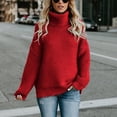 thumbnail image 4 of Chandail à Col Roulé Manches Longues en Tricot Populaire Européen et Américain Automne et Hiver pour Femmes, 4 of 5
