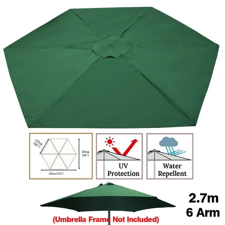 Span Water Resistant Canopy For Outdoor, Patio Umbrella Replacement Cover
