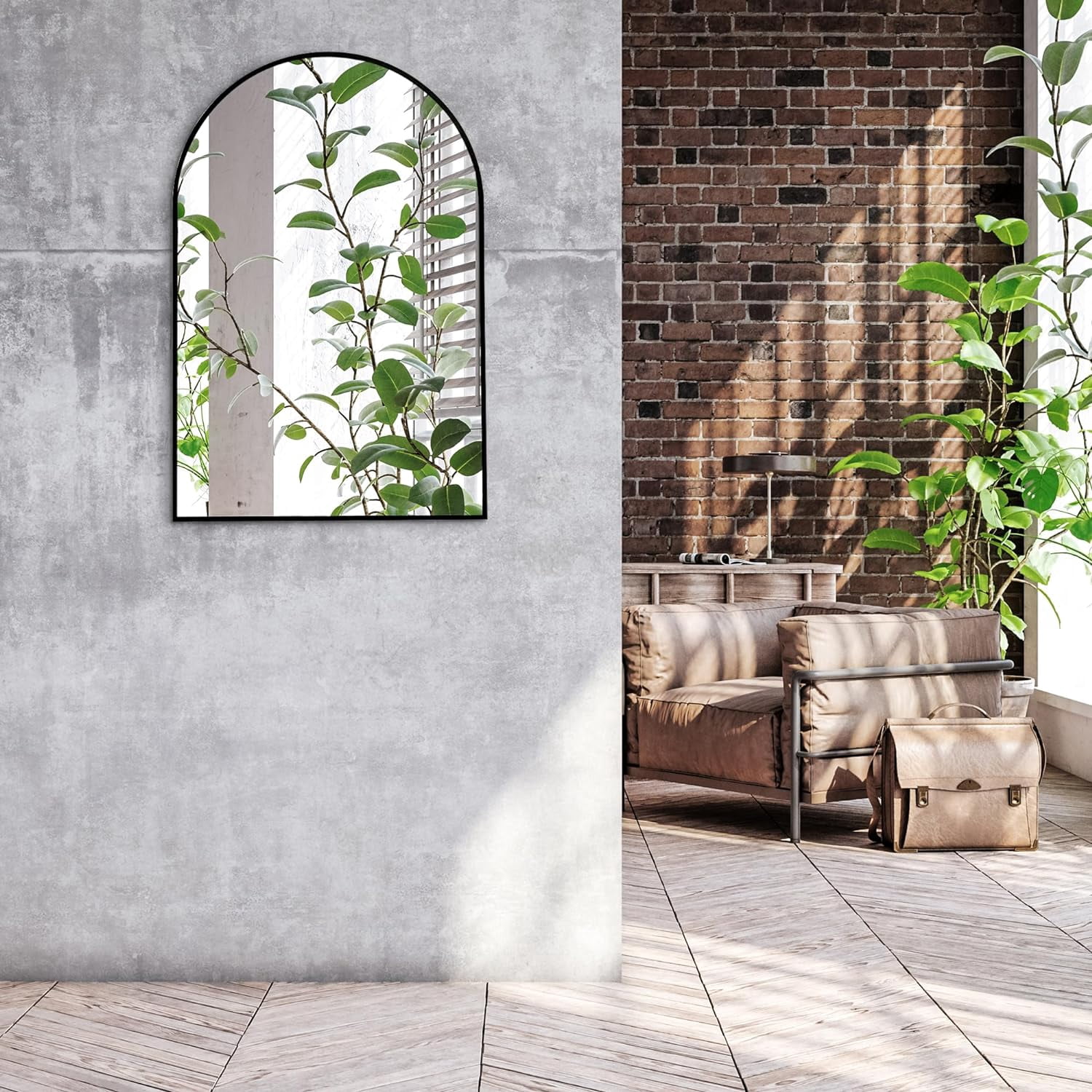 Americanflat Framed Arched Mirror 20x30" - Black Wall Mirror for Bathroom, Entryway Hall, Living Room, Bedroom - Curved Arch Mirror