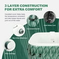thumbnail image 5 of RELXTIME 4-6 Person Inflatable Square  Hot Tub Spa Center with Massage Nozzle, Color Changing Led Lights, Built-in Heating Pump, Green, 5 of 7
