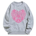 thumbnail image 4 of Fiaer,Womens Tops with Cancer Awareness Print,Crew Neck Sweatshirt Women,Loose Fit Casual Trendy Plus Size Pullover,Long Sleeve Lightweight Warm Hoodless Hoodies Grey XXL, 4 of 4