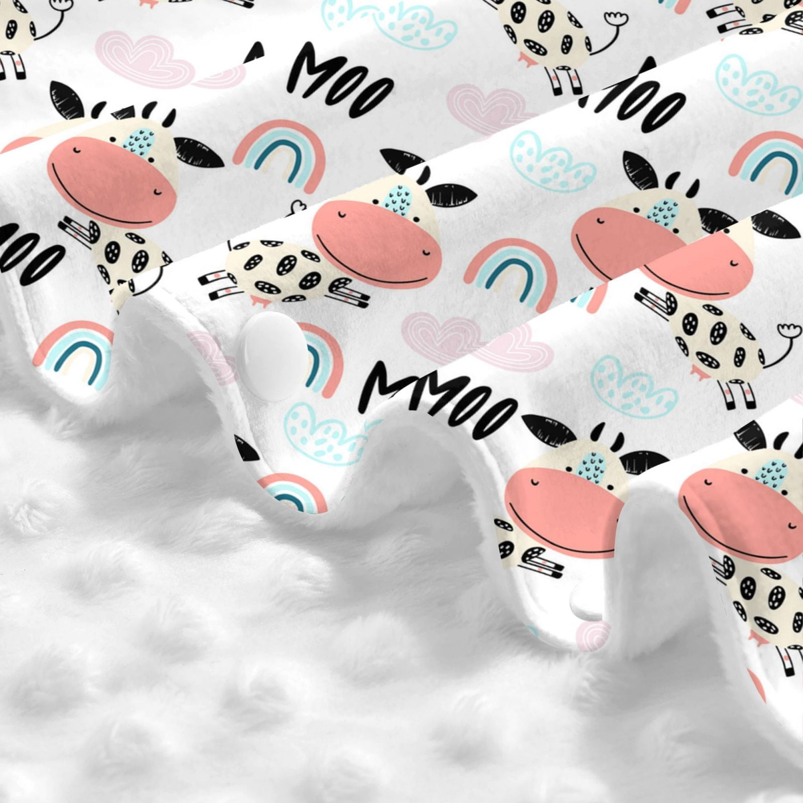 Car Seat Cover Baby - Funny Cute Cow Rainbow Clouds Breathable Infant Car Seat Cover for Baby Carseat, Lightweight Comfort Baby Essentials Must Haves Newborn Stuff for Girl Boy