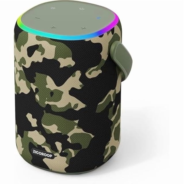 wonima11 Bluetooth Speaker, 50W Loud Portable Wireless Speakers with Stereo Sound, IPX7 Waterproof, Bluetooth 5.3, TWS, 15H Playtime with Lights for Outdoor Beach Camping, Gifts(Camouflage)