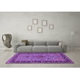 thumbnail image 3 of Ahgly Company Indoor Square Persian Purple Traditional Area Rugs, 6' Square, 3 of 4