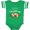 Football Green and White, variant on Inktastic Merry Christmas Cute Sloth with Santa Hat and Lights Boys or Girls Baby Bodysuit